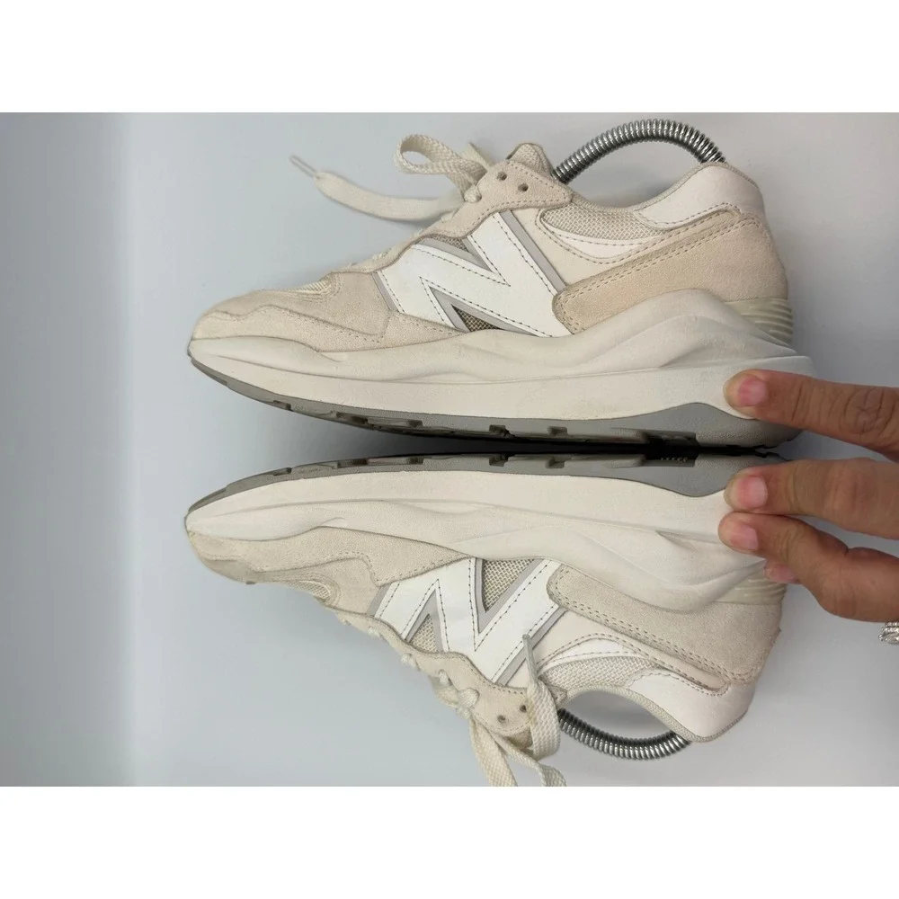 New Balance 57/40 Sea Salt Calm Taupe Suede Mesh Sneakers Sz 9 Women's